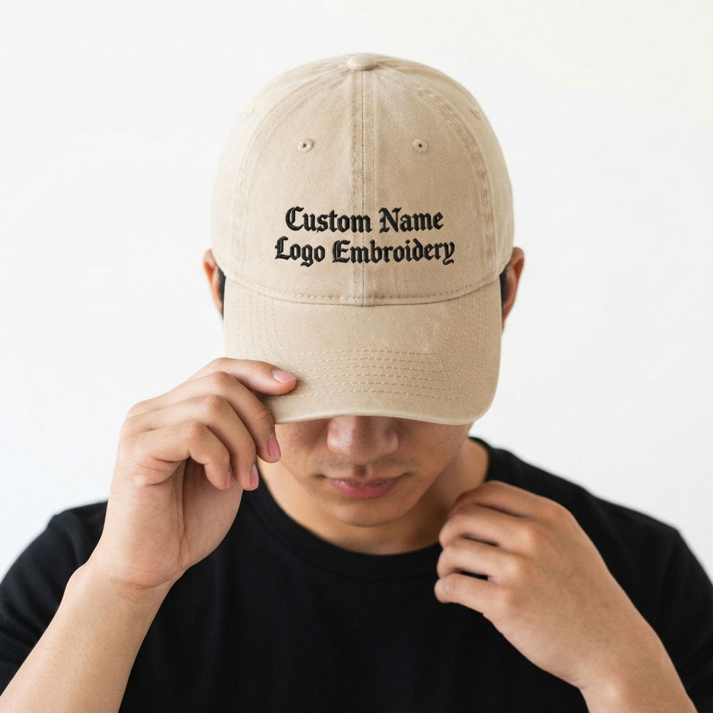 Embroidered Custom Baseball Cap | Personalized Name Logo, Free Design Service